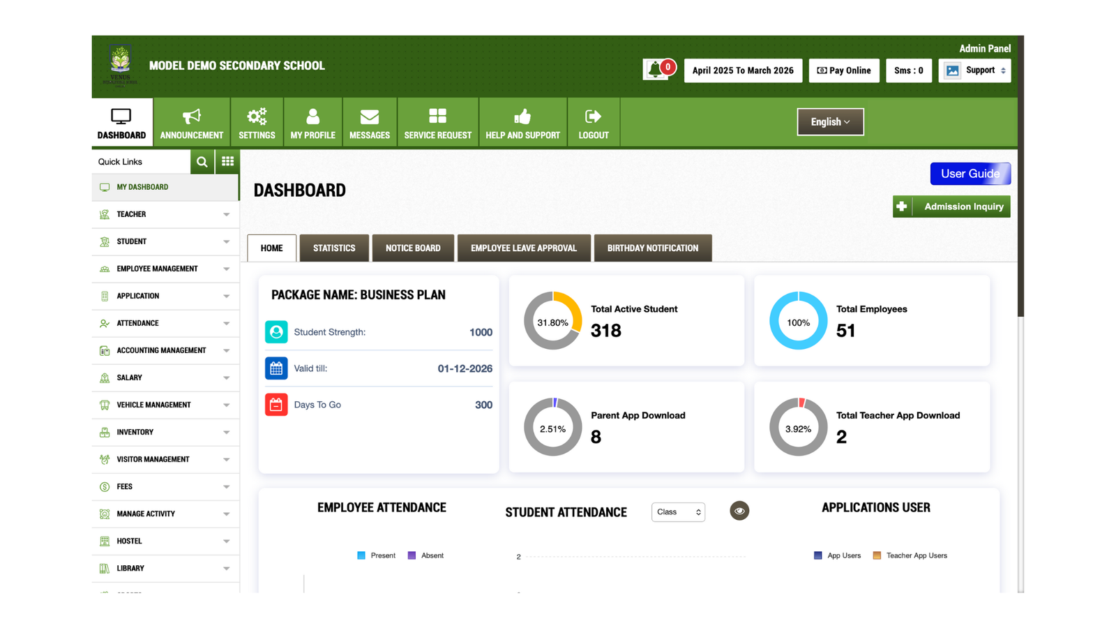Axonschool Desktop Dashboard